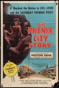 8x654 PHENIX CITY STORY style A 1sh '55 classic noir, it took the military to subdue their sin!