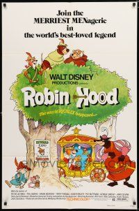 8x715 ROBIN HOOD 1sh '73 Walt Disney's cartoon version, the way it REALLY happened!