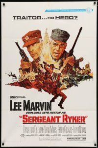 8x746 SERGEANT RYKER 1sh '68 Lee Marvin, enemy agent or U.S. sergeant in the Korean War?!