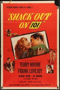 8x752 SHACK OUT ON 101 1sh '56 Terry Moore & Lee Marvin on the shady side of the highway!