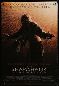 8x759 SHAWSHANK REDEMPTION advance 1sh '94 Tim Robbins, Morgan Freeman, written by Stephen King!