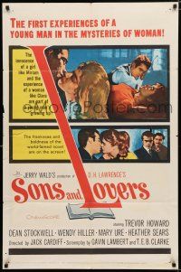 8x793 SONS & LOVERS 1sh '60 from D.H. Lawrence's novel, Dean Stockwell & sexy Mary Ure!