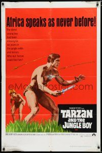 8x847 TARZAN & THE JUNGLE BOY 1sh '68 could Mike Henry find him in the wild jungle?