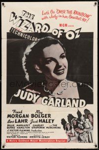 8x973 WIZARD OF OZ 1sh R58 Victor Fleming, Judy Garland all-time classic!