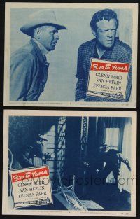 8y953 3:10 TO YUMA 2 LCs '57 western cowboys Glenn Ford, Van Heflin, directed by Delmer Daves