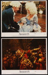 8y955 AMADEUS 2 LCs '84 Milos Foreman, Mozart biography, Tom Hulce, cool images!