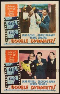 8y965 DOUBLE DYNAMITE 2 LCs '51 Groucho Marx, Frank Sinatra, with sexy Jane Russell in borders!