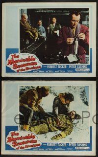 8y774 ABOMINABLE SNOWMAN OF THE HIMALAYAS 5 LCs '57 Peter Cushing, the dreaded man-beast of Tibet!