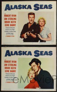 8y055 ALASKA SEAS 8 LCs '54 cool images of Robert Ryan & Brian Keith, sexiest Jan Sterling!