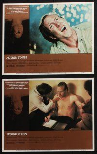 8y725 ALTERED STATES 6 LCs '80 William Hurt, Paddy Chayefsky, Ken Russell, sci-fi horror!