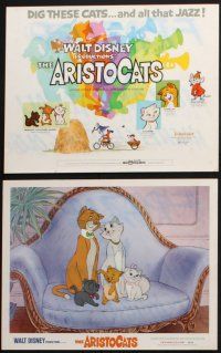 8y021 ARISTOCATS 9 LCs '71 Walt Disney feline jazz musical cartoon, great colorful image!