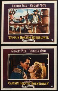 8y734 CAPTAIN HORATIO HORNBLOWER 6 LCs '51 sailor Gregory Peck & pretty Virginia Mayo!