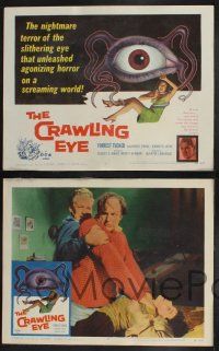8y148 CRAWLING EYE 8 LCs '58 Tucker, w/ classic art of the slithering eyeball monster with victim!