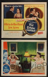 8y161 DARK MIRROR 8 LCs '46 Lew Ayres loves one twin Olivia de Havilland and hates the other!