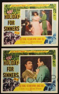 8y802 HOLIDAY FOR SINNERS 5 LCs '52 Gig Young, Keenan Wynn, Janice Rule, love wears a mask!