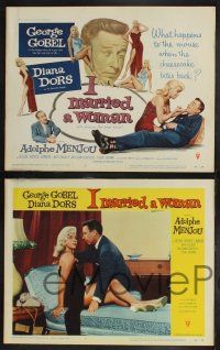 8y299 I MARRIED A WOMAN 8 LCs '58 sexiest Diana Dors, George Gobel & uncredited John Wayne!