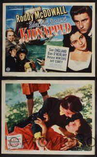 8y339 KIDNAPPED 8 LCs '48 Roddy McDowall, pirates, written by Robert Louis Stevenson!