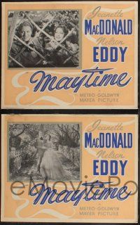 8y710 MAYTIME 7 Canadian LCs '37 cool images of sweethearts Jeanette MacDonald & Nelson Eddy!