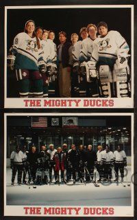 8y417 MIGHTY DUCKS 8 LCs '92 Walt Disney, Emilio Estevez, Joss Ackland, ice hockey!