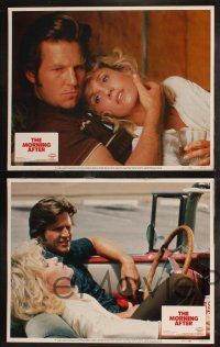 8y424 MORNING AFTER 8 LCs '86 Sidney Lumet, close-ups of Jane Fonda & Jeff Bridges!