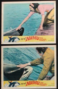 8y758 NAMU THE KILLER WHALE 6 LCs '66 Lee Meriwether, Robert Lansing, great killer whale images!