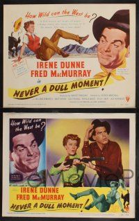 8y447 NEVER A DULL MOMENT 8 LCs '50 Irene Dunne, Fred MacMurray, how wild can the West be?