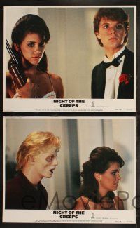 8y452 NIGHT OF THE CREEPS 8 LCs '86 Jason Lively, Jill Whitlow, wacky zombie images!