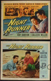 8y453 NIGHT RUNNER 8 LCs '57 released mental patient Ray Danton romances pretty Colleen Miller!
