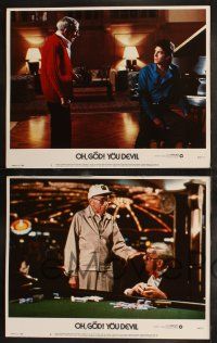8y468 OH, GOD! YOU DEVIL 8 LCs '84 Ted Wass, George Burns as God & Satan, casino gambling image!