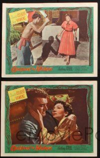 8y814 OUTPOST IN MALAYA 5 LCs '52 Claudette Colbert & Jack Hawkins where civilization ends!