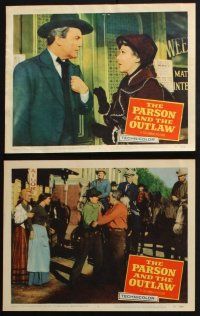 8y761 PARSON & THE OUTLAW 6 LCs '57 Anthony Dexter stars in the untold story of Billy the Kid!