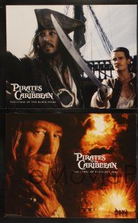 8y001 PIRATES OF THE CARIBBEAN 14 LCs '03 Johnny Depp as Jack Sparrow, Keira Knightley, Bloom!