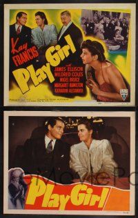 8y490 PLAY GIRL 8 LCs '41 golddigger Kay Francis with her 19 year-old protege Mildred Coles!