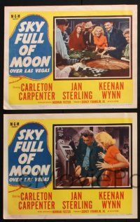 8y826 SKY FULL OF MOON 5 LCs '52 cowboy Carleton Carpenter & Jan Sterling gambling in Las Vegas!