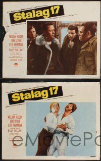 8y884 STALAG 17 4 LCs '53 William Holden, Robert Strauss, Billy Wilder WWII POW classic!