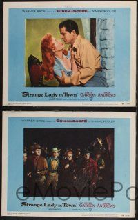 8y886 STRANGE LADY IN TOWN 4 LCs '55 Greer Garson, Dana Andrews, Cameron Mitchell