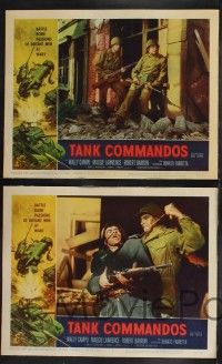 8y605 TANK COMMANDOS 8 LCs '59 Wally Campo, AIP, cool WWII tank border art!