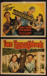8y635 TWO THOROUGHBREDS 8 LCs '39 Jimmy Lydon, 14 year old Joan Leslie, horse images!