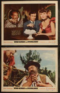 8y673 WIND ACROSS THE EVERGLADES 8 LCs '58 Burl Ives, written by Budd Schulberg, Nicholas Ray!