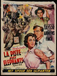 8z536 ELEPHANT WALK Belgian '54 sexy Elizabeth Taylor, Dana Andrews & Peter Finch in India!