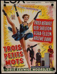 8z610 THREE LITTLE WORDS Belgian '50 art of Fred Astaire, Red Skelton & sexy dancing Vera-Ellen!