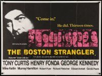 8z429 BOSTON STRANGLER British quad '68 Tony Curtis, Henry Fonda, he killed thirteen girls!