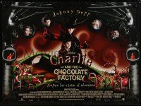 8z432 CHARLIE & THE CHOCOLATE FACTORY DS British quad '05 Tim Burton directed, Depp as Willy Wonka!