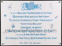 8z434 CLERKS teaser British quad '94 Kevin Smith directed convenience store classic!