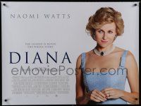 8z439 DIANA DS British quad '13 Naomi Watts in the title role as Princess Diana!