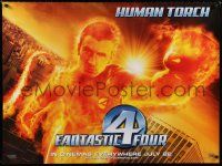 8z445 FANTASTIC FOUR teaser DS British quad '05 Marvel super heroes, Chris Evans as Human Torch!
