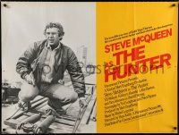 8z455 HUNTER British quad '80 great image of bounty hunter Steve McQueen!