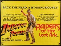 8z458 INDIANA JONES & THE TEMPLE OF DOOM/RAIDERS OF THE LOST ARK British quad '80s adventure