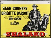 8z494 SHALAKO British quad '68 Brigitte Bardot, great art of Sean Connery as Shalako!