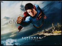 8z500 SUPERMAN RETURNS teaser British quad '06 Bryan Singer, Brandon Routh flying in title role!